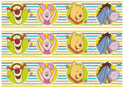 Pooh Bear #2 Edible Icing Cake Strips - Click Image to Close